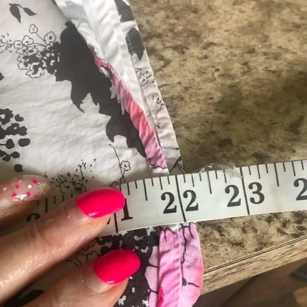 Amy Byer Size 16 Floral Skirt Pink White Brown